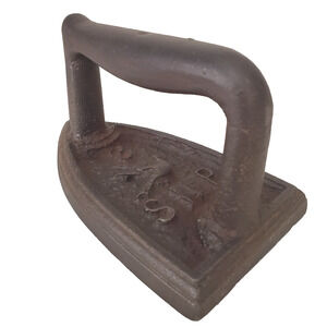 Antique #3 Cast Iron S.N.P. Iron Bird??? Logo Dark 6" Lighter Weight Door Stop